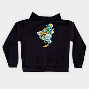 Asian Dragon Charm: A Cute and Adorable Chinese and Japanese Dragon Kids Hoodie